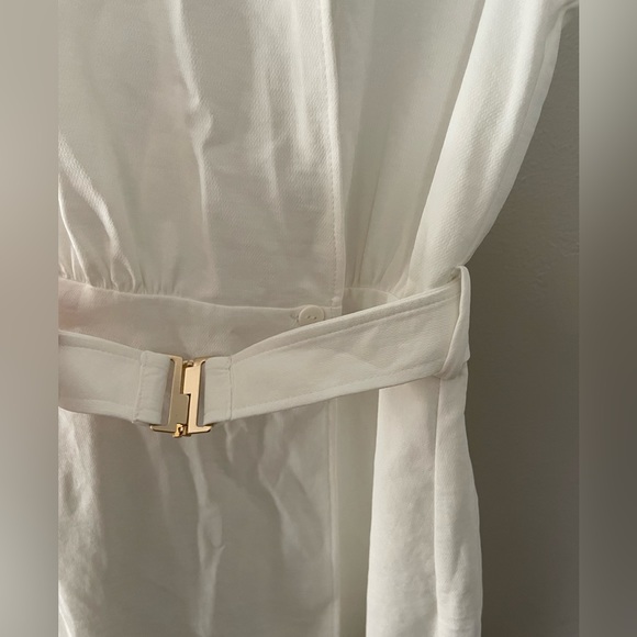Zara jumpsuit shorts white with belt - Picture 3 of 5